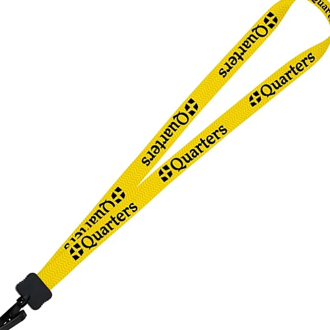 Dye-Sub Lanyard - 3/4 inches - 32 inches - Plastic Bulldog Clip - Chevron - 24 hr