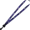 Dye-Sub Lanyard - 3/4 inches - 32 inches - Large Metal Bulldog Clip - Galaxy