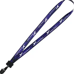 Dye-Sub Lanyard - 3/4 inches - 32 inches - Large Metal Bulldog Clip - Galaxy
