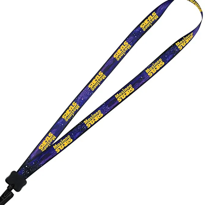 Dye-Sub Lanyard - 3/4 inches - 32 inches - Plastic Bulldog Clip - Galaxy