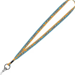 Dye-Sublimated Tubular Lanyard - 1/2 inches - 32 inches - Metal Swivel Snap Hook