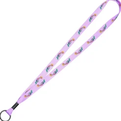 Dye-Sublimated Tubular Lanyard - 1/2 inches - 32 inches - Metal Split Ring