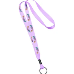Dye-Sublimated Tubular Lanyard - 1/2 inches - 32 inches - Metal Split Ring