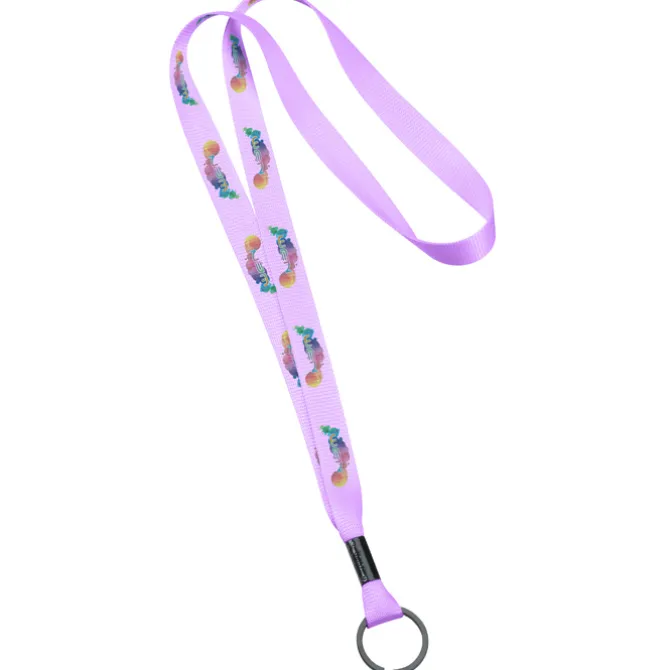 Dye-Sublimated Tubular Lanyard - 1/2 inches - 32 inches - Metal Split Ring
