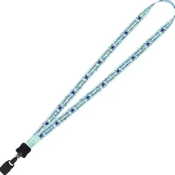 Dye-Sublimated Tubular Lanyard - 1/2 inches - 32 inches - Large Metal Bulldog Clip