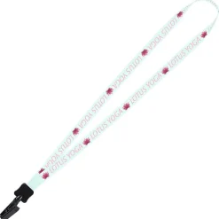 Dye-Sublimated Tubular Lanyard - 1/2 inches - 32 inches - Plastic Bulldog Clip