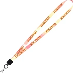Dye-Sublimated Tubular Lanyard - 1/2 inches - 32 inches - Metal Swivel Snap Hook