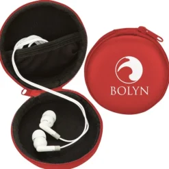 Earbuds with Zippered Case