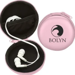 Earbuds with Zippered Case