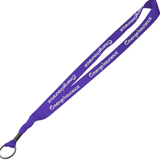 Economy Lanyard - 3/4 inches - Metal Split Ring