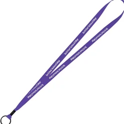 Economy Lanyard - 1/2 inch - Metal Split Ring - 24 hr