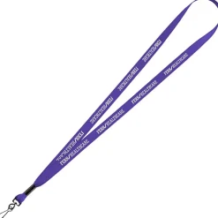 Economy Lanyard - 1/2 inch - Metal Swivel Snap Hook - 24 hr