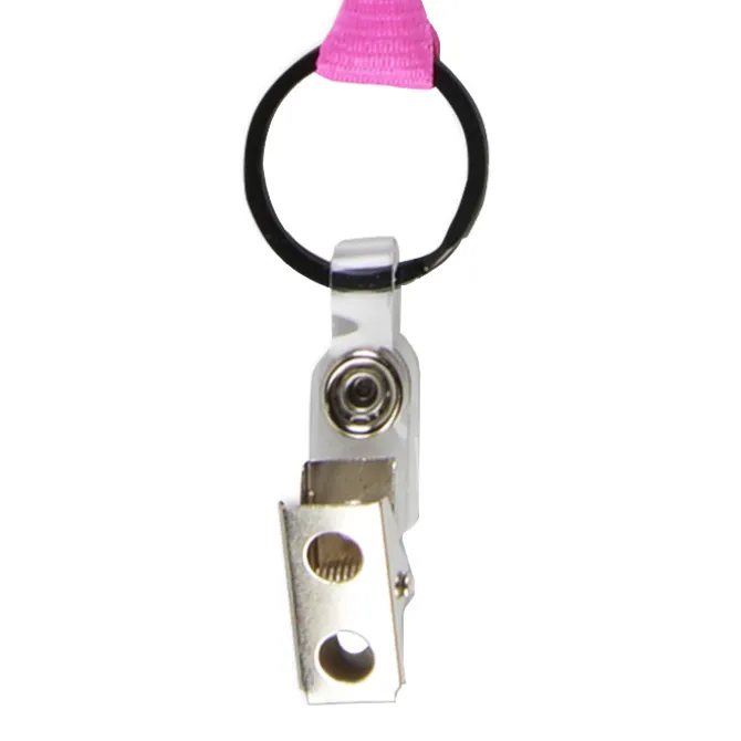 Economy Lanyard - 1/2 inch - Snap with Metal Bulldog Clip- 24 hr