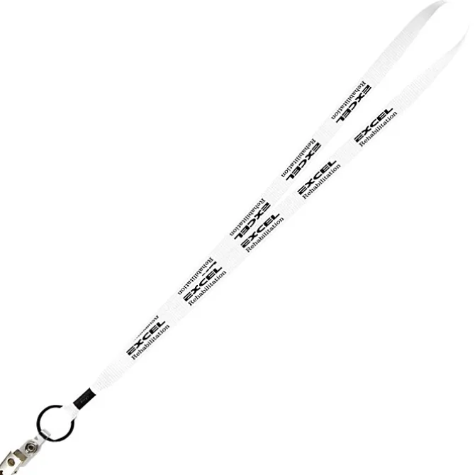 Economy Lanyard - 1/2 inch - Snap with Metal Bulldog Clip- 24 hr