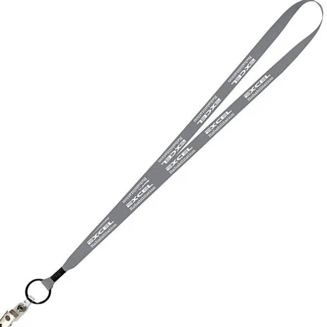 Economy Lanyard - 1/2 inch - Snap with Metal Bulldog Clip- 24 hr