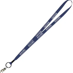 Economy Lanyard - 1/2 inch - Snap with Metal Bulldog Clip- 24 hr