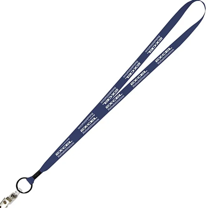 Economy Lanyard - 1/2 inch - Snap with Metal Bulldog Clip- 24 hr
