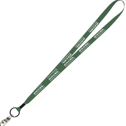 Economy Lanyard - 1/2 inch - Snap with Metal Bulldog Clip- 24 hr