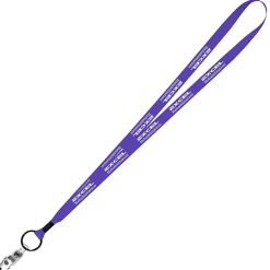 Economy Lanyard - 1/2 inch - Snap with Metal Bulldog Clip