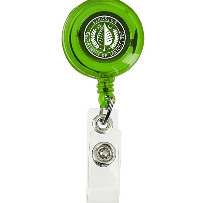 Economy Retractable Badge Holder - Translucent - 24 hr