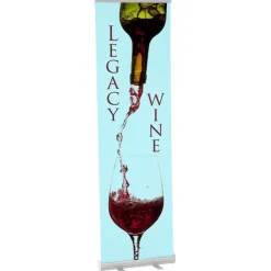 Economy Retractable Fabric Banner Display - 24 inches