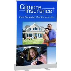 Economy Tabletop Retractable Banner Display - 24 inches