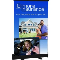 Economy Tabletop Retractable Banner Display - 24 inches