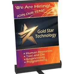 Economy Tabletop Retractable Banner Display - 18 inches