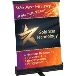 Economy Tabletop Retractable Banner Display - 18 inches