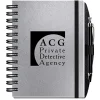 Elite Metallic Paperboard Journal with Pen - 7 inches x 5 inches -100 sheet