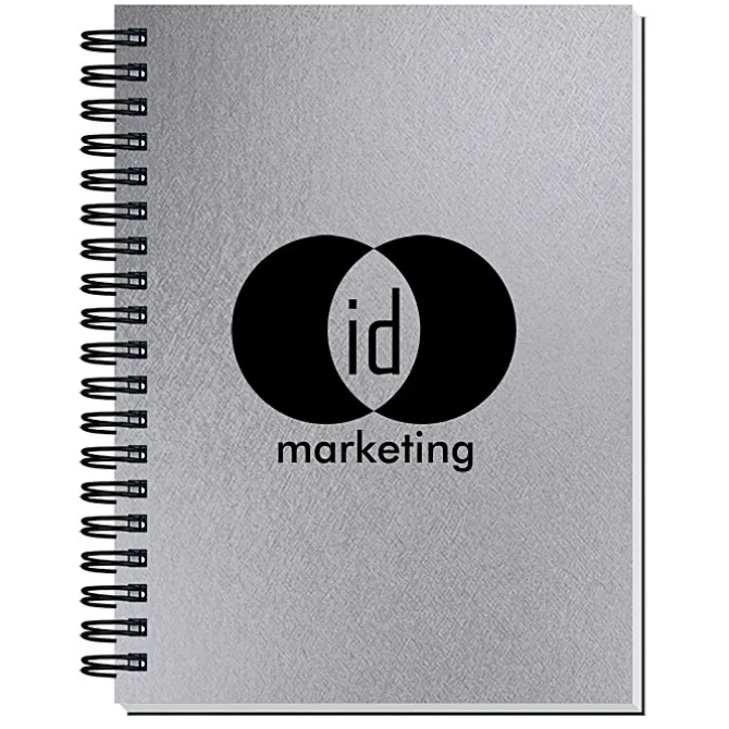 Elite Metallic Paperboard Journal with Pen - 7 inches x 5 inches - 50 sheet
