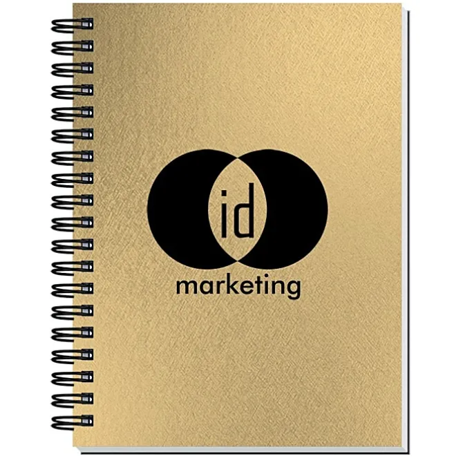 Elite Metallic Paperboard Journal with Pen - 7 inches x 5 inches - 50 sheet