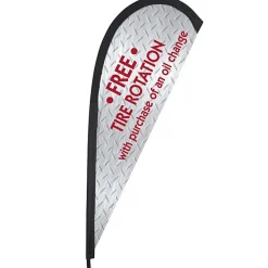 Elite Nylon Sail Sign - 6' - One Sided - Replacement Graphic