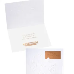 Embossed Fall Leaves Greeting Card