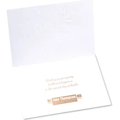 Embossed Fall Leaves Greeting Card