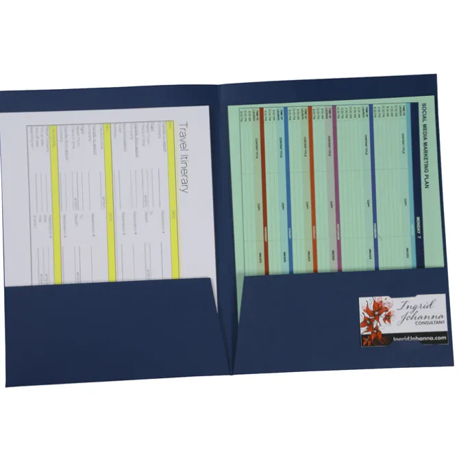 Embossed Linen Paper Folder