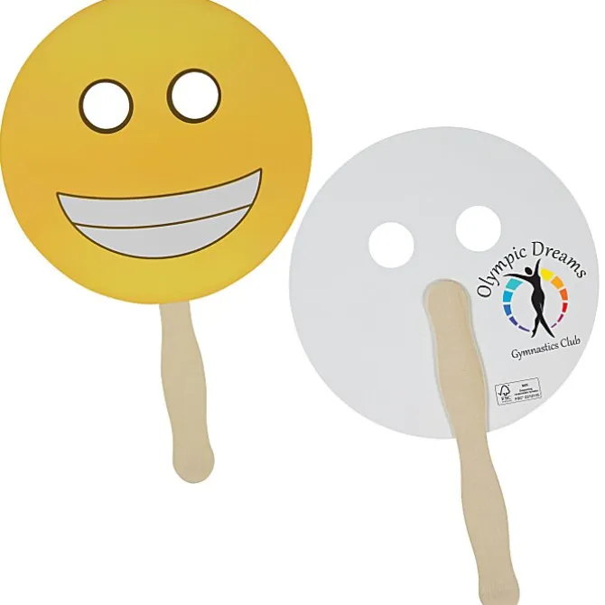Emoji Hand Fan - Grin - 24 hr