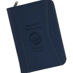 Enterprise Junior Zippered Padfolio - Debossed