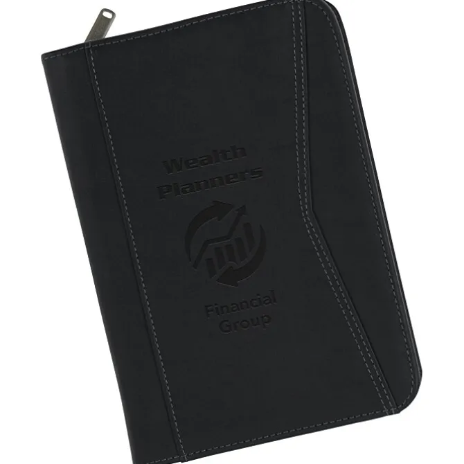 Enterprise Junior Zippered Padfolio - Debossed