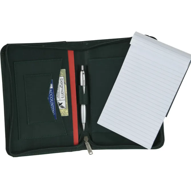 Enterprise Junior Zippered Padfolio - Debossed