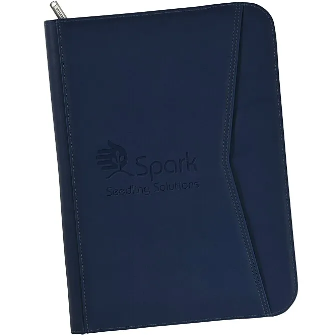 Enterprise Zippered Padfolio - Debossed