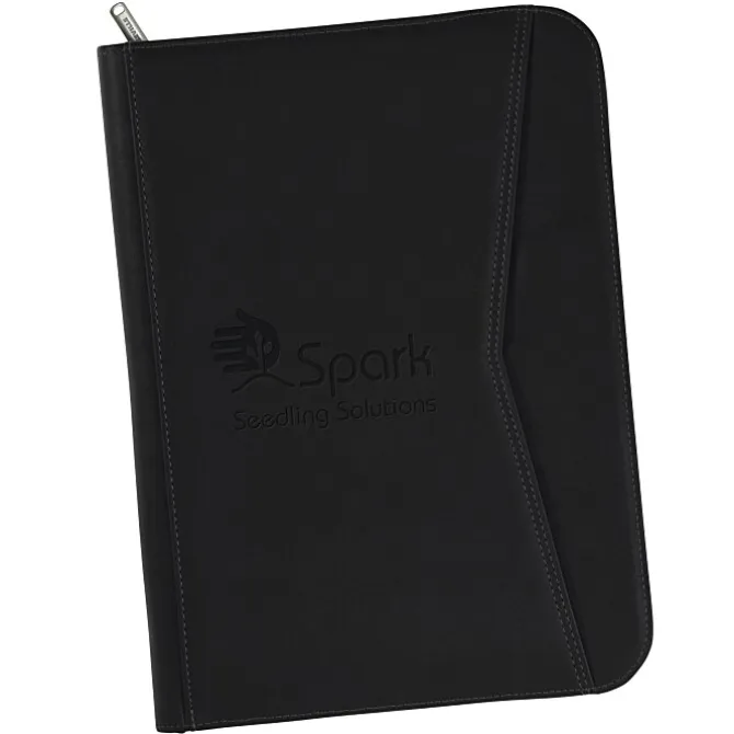 Enterprise Zippered Padfolio - Debossed