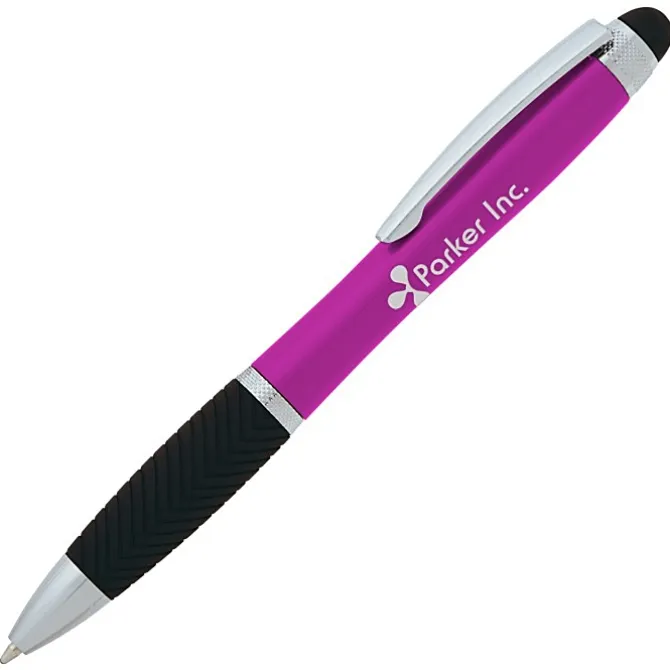 Evantide Light-Up Logo Stylus Twist Pen - Metallic