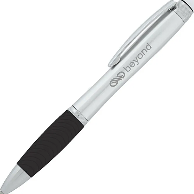 Evantide Light-Up Logo Stylus Twist Pen - Silver - 24 hr