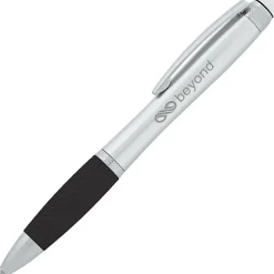 Evantide Light-Up Logo Stylus Twist Pen - Silver
