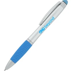 Evantide Light-Up Logo Stylus Twist Pen - Silver