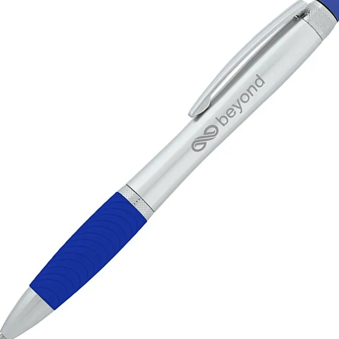 Evantide Light-Up Logo Stylus Twist Pen - Silver