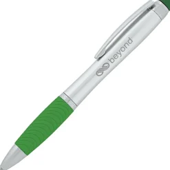 Evantide Light-Up Logo Stylus Twist Pen - Silver