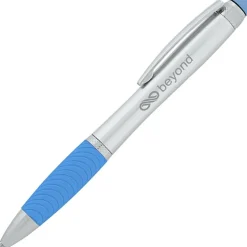 Evantide Light-Up Logo Stylus Twist Pen - Silver