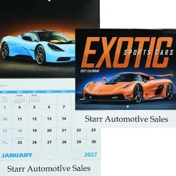 Exotic Sports Cars Calendar - Stapled